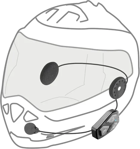 Miniatura 2 de INTERPHONE UCOM3 - Sistema de comunicación Bluetooth para motocicleta - 2 conductores de hasta 500 Mt de alcance - Batería 10 horas - Cascos