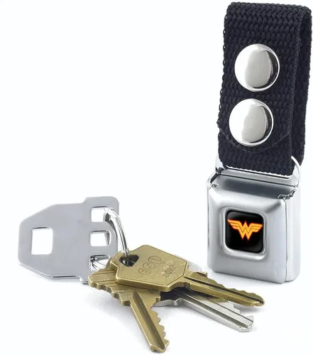 Miniatura 2 de Buckle-Down Llavero Mujer Maravilla Logo A Todo Color Negro