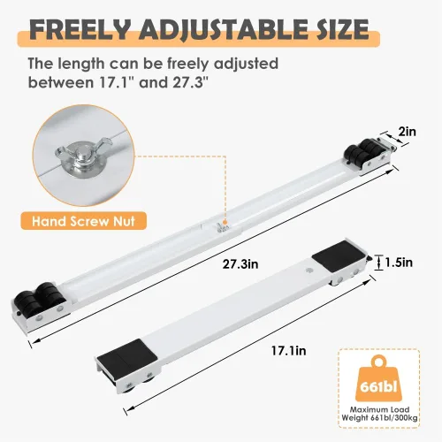 Miniatura 3 de KELIXU Rodillos para electrodomésticos, soporte resistente para lavadora con ruedas, rodillos móviles para refrigeradores, secadores y lavavajillas