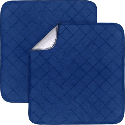 Miniatura 13 de Almohadillas impermeables para sillas de incontinencia de 22 x 21 pulgadas, paquete de 2 protectores de asiento reutilizables antideslizantes y Negro