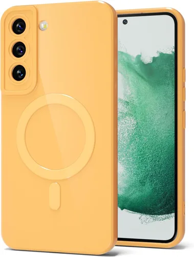 Miniatura 76 de Svanove para Samsung Galaxy S22 Funda de teléfono de silicona magnética, compatible con Magsafe, linda para mujeres, brillante color brillante, gel