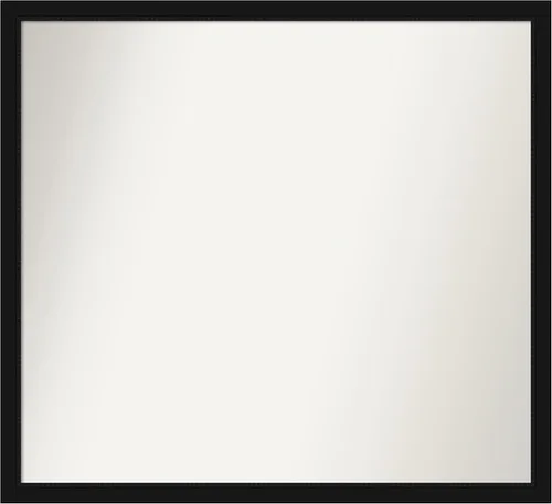 Miniatura 261 de Amanti Art Espejo de baño negro para sobre fregadero, 22 x 22 pulgadas, espejo de tocador cuadrado estrecho negro Avon, marco de madera casual