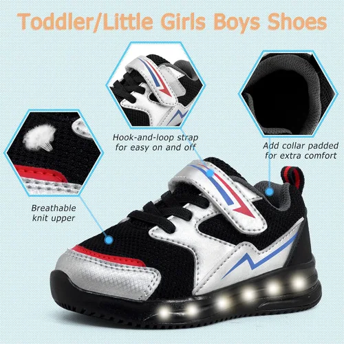 Miniatura 5 de Floranate Tenis ligeros con luz LED intermitente para niños y niñas pequeños