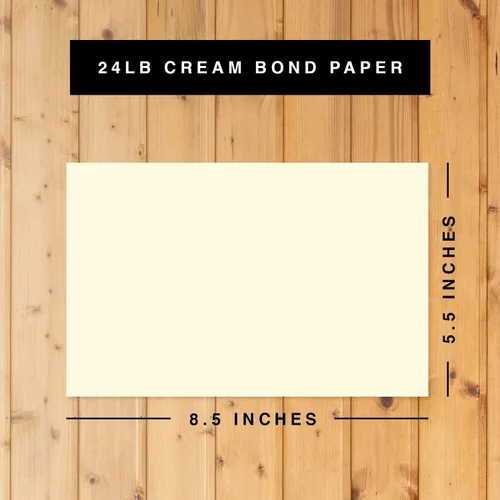 Miniatura 6 de Papel crema (natural) tamaño media carta, ideal para documentos comerciales, letras, artes, impresiones y manualidades, copia, impresión, escritura