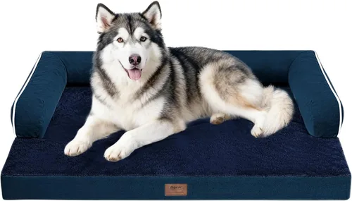 Miniatura 98 de Cama ortopédica impermeable para perros pequeños, cama para perros de tamaño mediano, cómoda cama para mascotas y gatos con lados, funda extraíble