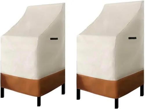 Miniatura 12 de RosieLily Fundas para sillas de patio con respaldo alto, impermeables, resistentes, apilables, para taburetes de bar al aire libre, fundas