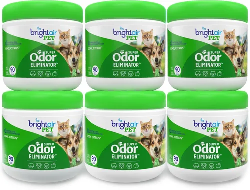 Miniatura 14 de Bright Air 14 oz. Super eliminador de olores, para espacios medianos, aroma a mandarina y limón fresco, caja de 6, ambientador, aceites esenciales
