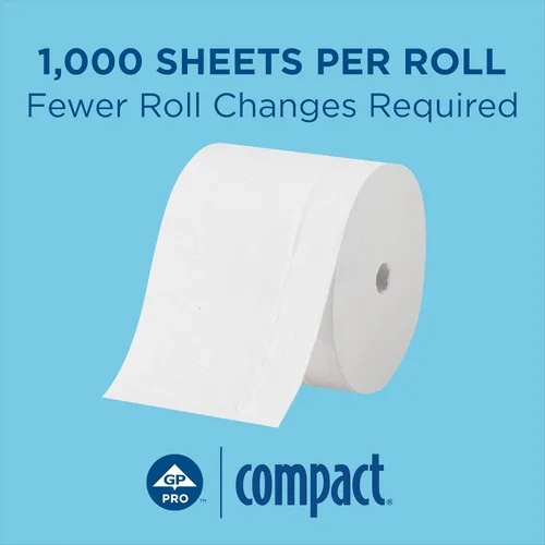 Miniatura 2 de GP PRO (Georgia-Pacific) Compact Coreless 2-Ply Recycled Toilet Paper by Georgia-Pacific, 19375, 1,000 hojas por rollo, 36 rollos por caja