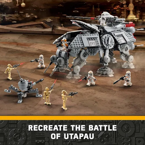 Miniatura 3 de LEGO Star Wars at-TE Walker 75337 Juguete posable, juego de La venganza de los Sith, regalo para niños con 3 soldados clon 212, araña enana