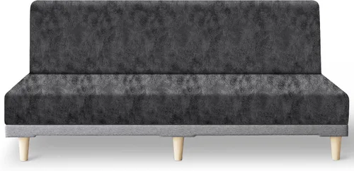 Miniatura 33 de molasofa - Funda elástica para futón de aspecto de cuero, cubierta para sofá sin brazos, protector de muebles con parte inferior elástica, funda