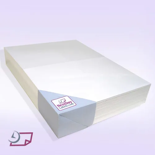 Miniatura 4 de NextDayLabels - Cartulina perforada blanca de tamaño carta, 75 libras (7.16 oz/m²), 2 por página, las tarjetas miden 8.5 x 5.5 pulgadas, compatible