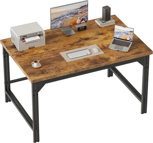Miniatura 28 de Mericonia Escritorio para computadora de 40 pulgadas, escritorio ejecutivo moderno y grueso, mesa de escritura simple resistente para el hogar, roble