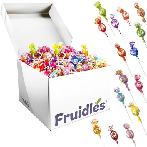 Miniatura 5 de Fruidles MiniPops - Chupones de caramelo duro de 1 libra, aproximadamente 70 unidades, 16 sabores surtidos, envueltos individualmente