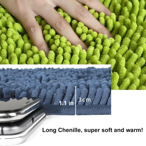 Miniatura 3 de Oncpcare Cama de Peluche Larga para Conejos, Liebres o Cobayas, Manta Cálida de Invierno para Conejos, Fundas Lavables y Reutilizables para Jaula