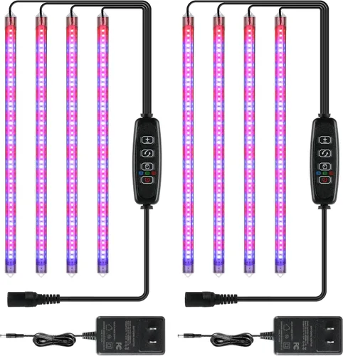 Miniatura 18 de iPower Luz LED de crecimiento con espectro completo para plantas de interior, cuello de cisne ajustable, 5 niveles regulables, 3 modos de Blanco