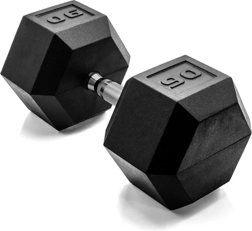 Miniatura 18 de CAP Barbell Peso de la mancuerna hexagonal recubierta, individual, 10-120 libras, múltiples opciones