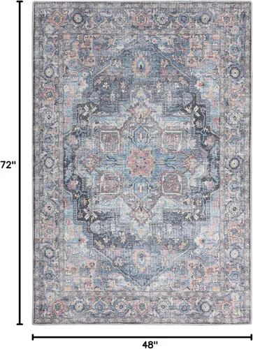 Miniatura 34 de Nourison Home New Concept - Alfombra lavable de 6 x 9 pies, fácil de limpiar, no se desprende, para dormitorio, sala de estar, comedor y cocina