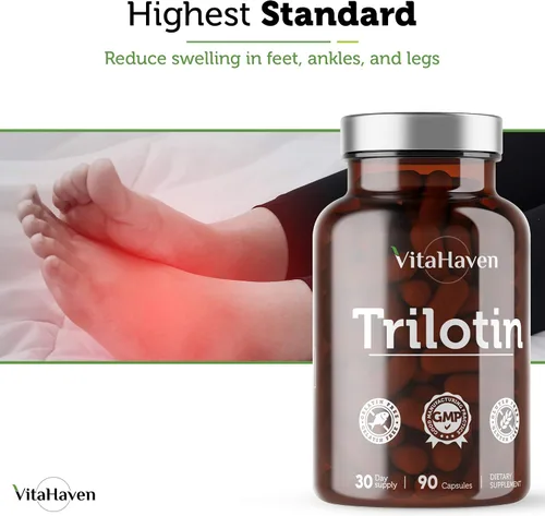 Miniatura 6 de Trilotin: Tratamiento hinchado de pies y tobillos para mujeres y hombres con edema de la parte inferior de la pierna - Reduce la hinchazón en pies