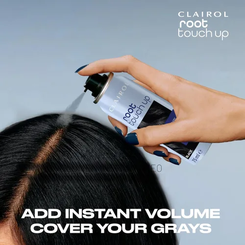 Miniatura 6 de Clairol Color de retoque de raíces + volumen 2 en 1 spray temporal, color de cabello negro, paquete de 2