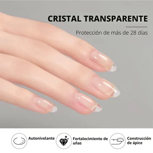 Miniatura 4 de GAOY - Gel de construcción transparente para uñas, fortalecedor de uñas de 16ml en una botella, gel duro para extensión de uñas, esmalte en gel
