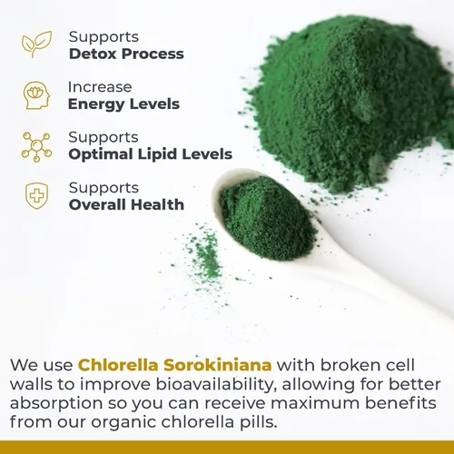 Miniatura 4 de Premier Research Labs Medi Chlorella-FX - Cápsulas de clorofila, cápsulas de clorofila, píldoras orgánicas para mujeres y hombres, suplemento