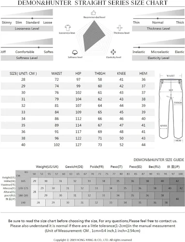 Miniatura 7 de DemonHunter 808B Series - Jeans ajustados para hombre