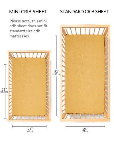 Miniatura 6 de Sábanas para minicuna para bebé, ajustables para colchón Pack N Play y minicunas de 24" x 38", sábana de colchón para minicuna de muselina de Azul