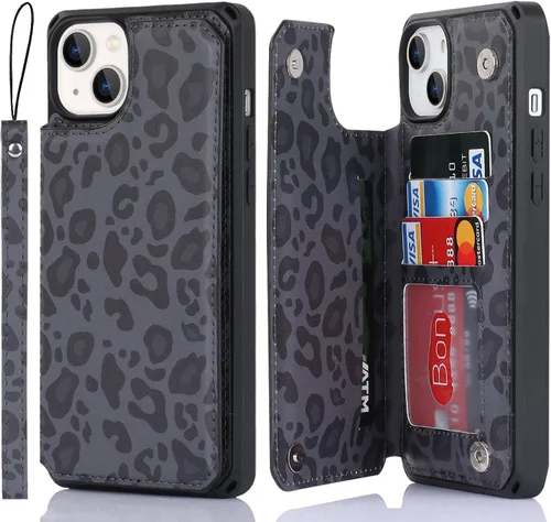 Miniatura 29 de Cavor para iPhone 13 Funda con Tarjetero iPhone 13 Funda Tipo Cartera, para iPhone 13 Funda para Hombres Mujeres, Fundas para iPhone 13 Funda