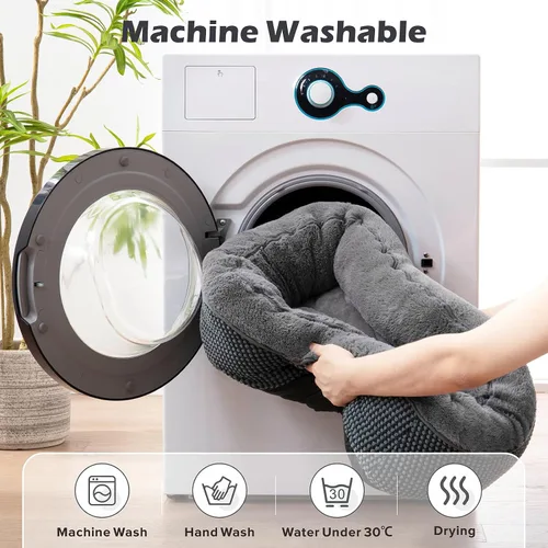 Miniatura 6 de Invenho - Camas para perros pequeños y medianos lavables, ortopédicas, calmantes, autocalentamiento, suaves, duraderas, con fondo antideslizante