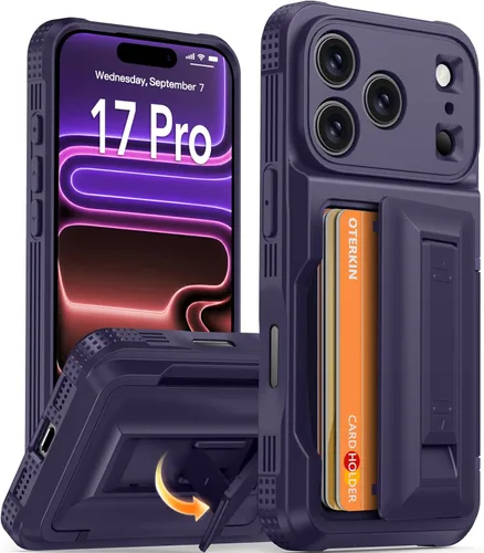 Miniatura 27 de Oterkin Funda tipo cartera para iPhone 17 Pro Max [4-5 tarjeteros] [soporte de soporte] [protección completa de la cámara] [bloqueo RFID] iPhone 17