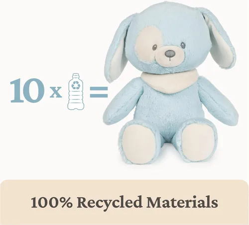 Miniatura 3 de GUND Baby Peluche de Cachorro Sostenible, Animal de Peluche Hecho de Materiales Reciclados, Regalo para Bebés y Recién Nacidos, Azul/Crema, 13