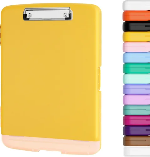 Miniatura 17 de Piasoenc Portapapeles con almacenamiento, caja de organización de 8.5 x 11 pulgadas con soporte para bolígrafo y carpeta de papel legal A4, folio