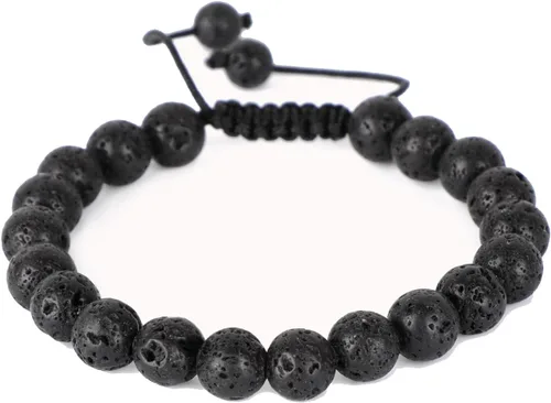 Miniatura 128 de AD Beads Pulseras de piedras preciosas unisex de 0.315 pulgadas (0.315 in), macramé curativo ajustable de 7 a 9 pulgadas Usa esta pulsera