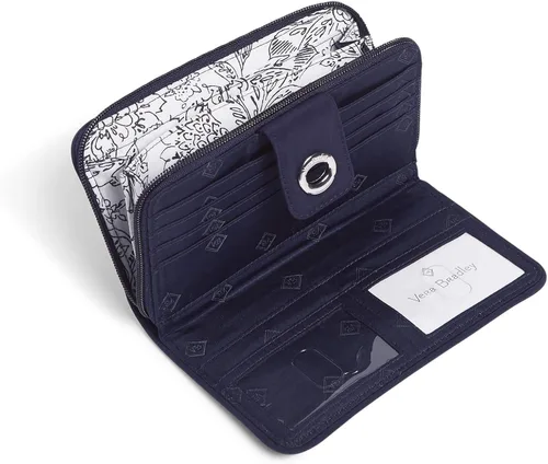 Miniatura 3 de Cartera Turnlock de microfibra para mujer con protección RFID