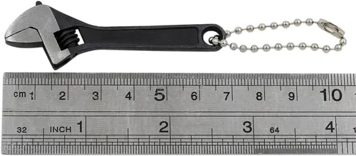 Miniatura 3 de 2 llaves ajustables de tamaño mini de 2.5 pulgadas + 4 pulgadas, llave inglesa ajustable pequeña negra, herramienta manual de reparación de llave
