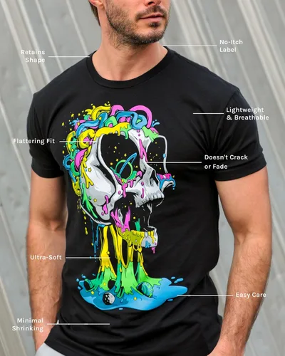 Miniatura 3 de INTO THE AM - Camisetas gráficas para hombre, frescas, ligeras, entalladas, diseño estampado de naturaleza, talla S a 4XL