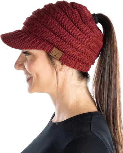 Miniatura 113 de Funky Junque - Gorro para mujer con ranura para cola de caballo