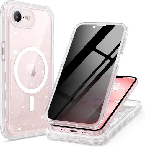Miniatura 29 de seacosmo para iPhone Air Funda, Carcasa Completa con Protector de Privacidad de Vidrio Templado 9H Integrado y Protector de Lente de Cámara