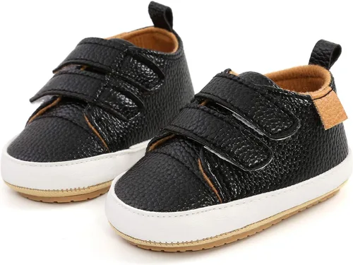 Miniatura 6 de Tenis de tobillo alto unisex para bebés, niños y niñas, suela de goma suave, zapatos de cuna para niños pequeños