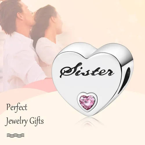 Miniatura 3 de Annmors Family Charm Love your Dad Mon Sister Infinity Charm fits Bracelets, 925 Sterling Silver-Lucky Charm for Woman Pendant Bead, Jewelry Beads