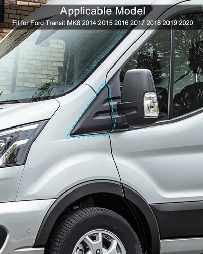 Miniatura 2 de Espejo retrovisor delantero externo izquierdo A placa triangular para Ford Transit MK8 2014 2015 2016 2017 2018 2019 2020 Reemplazo BK31-V16004-AD
