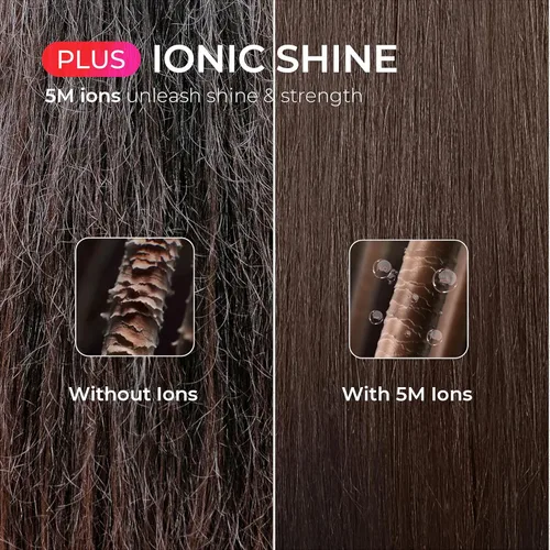 Miniatura 5 de TYMO Ring Plus Cepillo Alisador de Cabello Iónico - Peine Alisador con Iones Negativos para Mujeres, Revestimiento de Titanio, 9 Configuraciones