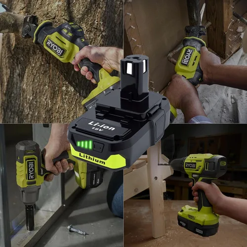 Miniatura 7 de 2 paquetes de repuesto de alta capacidad de 3.0Ah para batería Ryobi de 18 V P108 P104 P105 P102 P103 P122 P109 Li-ION compatible con Ryobi 18V ONE+