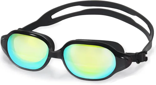 Miniatura 8 de Gafas de natación para adultos, hombres y mujeres, gafas de natación para piscina, gafas de agua para adultos, marco grande, sin fugas, antivaho