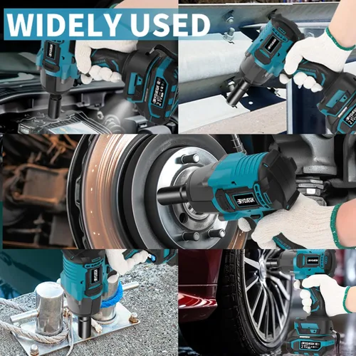 Miniatura 8 de RYOJEGK Llave de impacto de 1500 N.m, pistola de impacto inalámbrica de 1107 pies-libras de 1/2 pulgada, destornillador de impacto de potencia sin