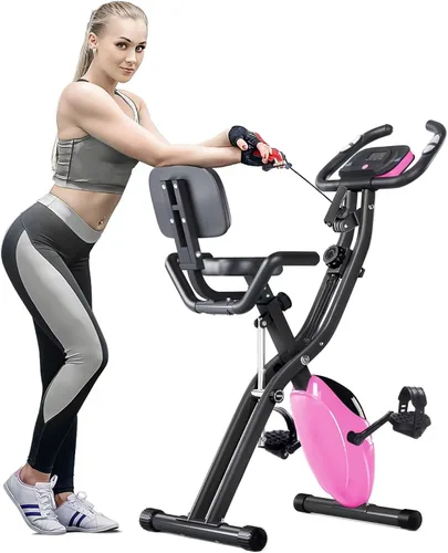 Miniatura 11 de Merax Bicicleta de entrenamiento para el hogar: bicicleta estática reclinada 2 en 1 y posiciones verticales de bicicleta de ciclismo para Azul