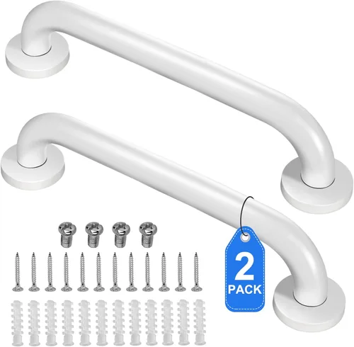 Miniatura 11 de Paquete de 2 barras de agarre de ducha de acero inoxidable para baño, barras de agarre para ducha de baño, barras de agarre para bañera duchas de 18