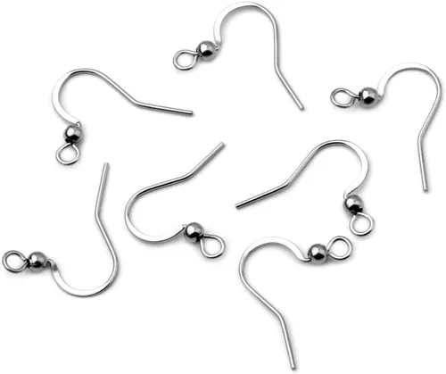 Miniatura 8 de 400 piezas Adabele Ganchos de Alambre para Pendientes Tipo Pez con Extremo de Bola de Acero Inoxidable Quirúrgico Hipoalergénico Grado 316 de 20mm