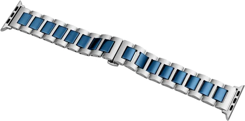 Miniatura 3 de Juntan Correa de reloj de cerámica de acero inoxidable azul verde marrón compatible con Apple Watch Band 1.496 in 1.575 in 1.614 in 1.654 in 1.732