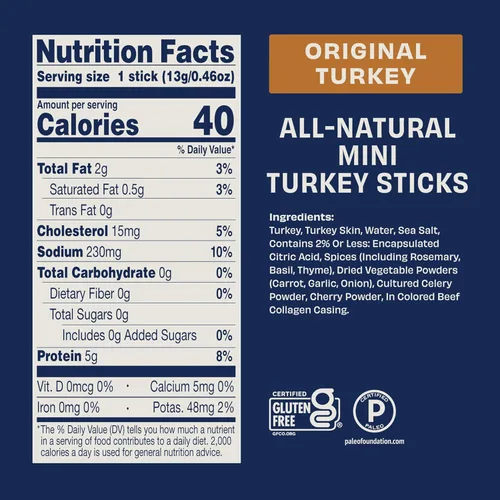 Miniatura 2 de Archer Jerky Mini palitos de pavo - Palitos de pavo totalmente naturales, aperitivo de proteína para personas, aperitivo de carne, sin gluten, keto